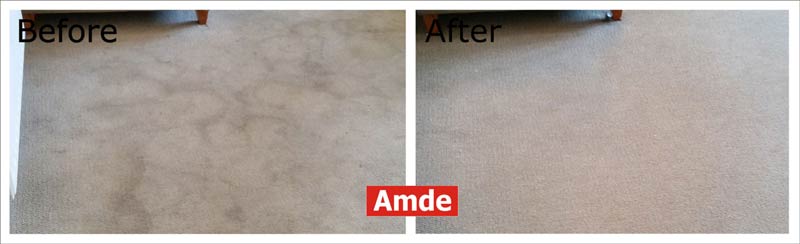 stain in bedroom carpet cleaning - great result